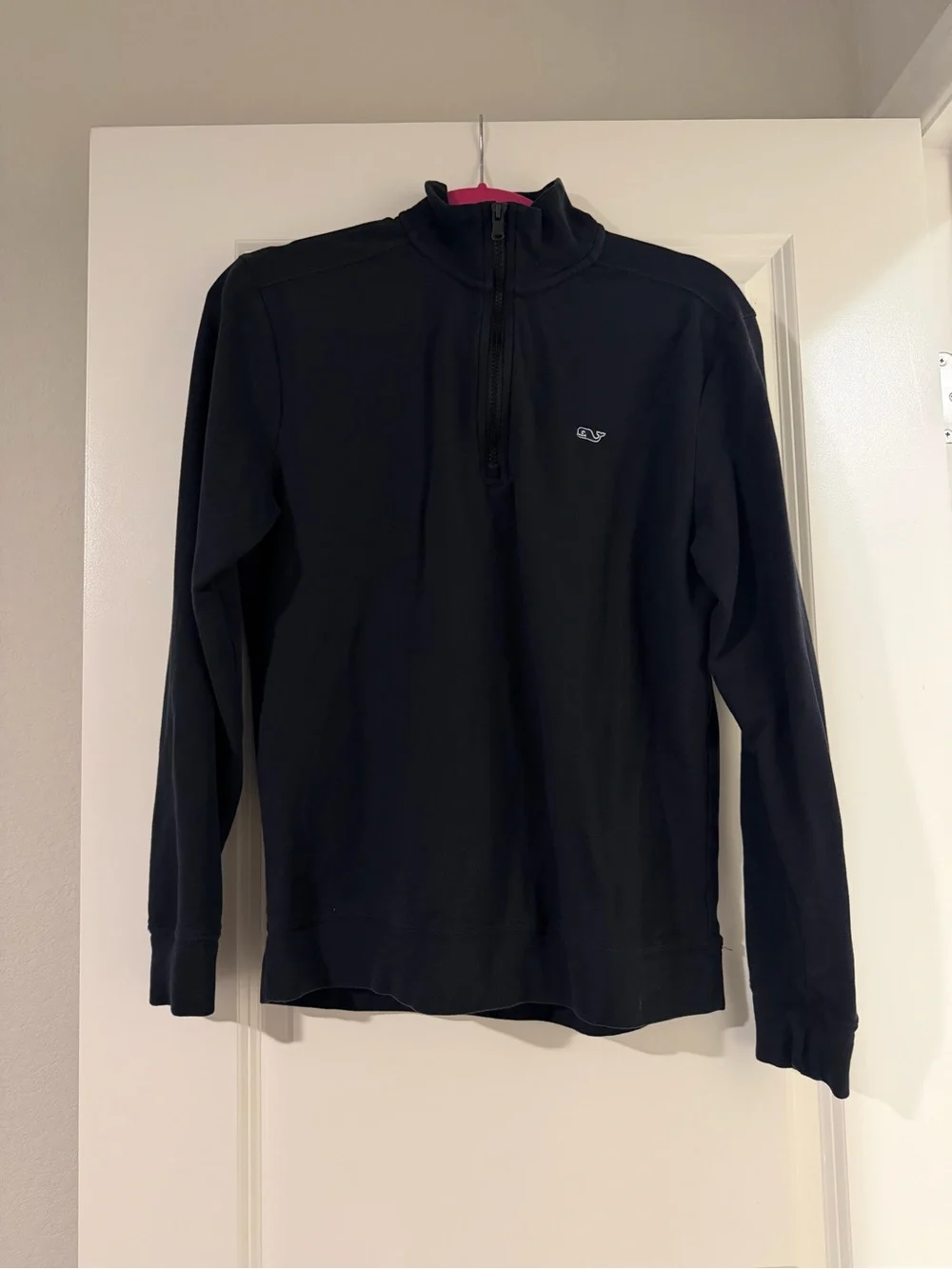 Vineyard vines black cotton quarter zip